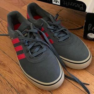 Adidas Busenitz Vulc Red/Gray Size 11 Men’s Shoe